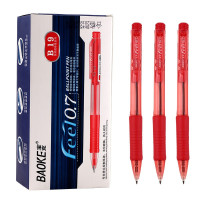 宝克(baoke) B-19 圆珠笔0.7mm按动圆珠笔中油笔 24支/盒 单盒价格 黑/红/蓝