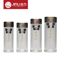 金力(JinLi) JL768-5双层水晶玻璃杯 单个装 350ml