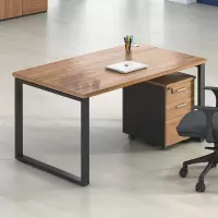 笛牌(DESSINI)办工桌办公用桌子现代职员桌简约 褐色 单张装