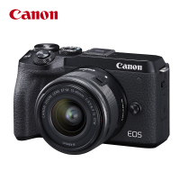 佳能（Canon）（WB）EOS M6 Mark II M6二代 微单相机黑色套机 （15-45 微单镜头）Vlog