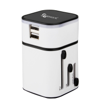 恩谷ENGUE 双USB全球转换器(3A)EG-701 48*48*78mm白,粉,金,黑