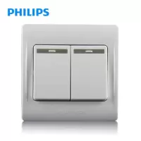 飞利浦(Philips) /开关插座面板双开电灯开关双联面板