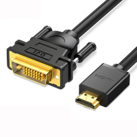 绿联 10135 HDMI转DVI转换线 高清双向互转 笔记本电脑显卡显示器连接线 圆线 黑色 2米/根