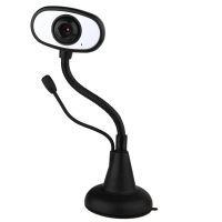 酷客 蓝色妖姬C20 高清免驱摄像头 带麦克风 笔记本台式通用 视频摄像头 黑色 单个装