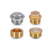 4分铜平堵头 黄铜外丝堵头内丝管帽丝堵 堵水管螺纹堵塞头