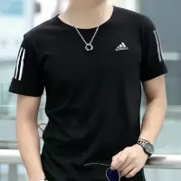 阿迪达斯短袖男子时尚运动服跑步训练上衣T恤DX1312