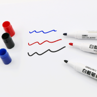 得力（deli）6801 白板笔 可擦笔 大容量白板用笔 水性白板笔 10支装 黑色