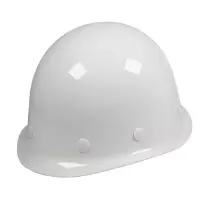 玻璃钢安全帽 防砸抗冲击圆顶帽 白色-SJ