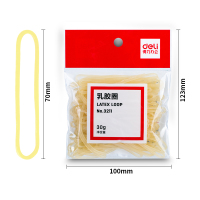 得力3211乳胶圈/橡皮圈 橡皮筋30g(10包)