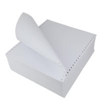 得力241-1-3电脑打印纸连续针式打印纸单联1层3等份打印发货单可撕边足1000页