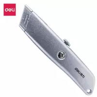 得力(deli)铝合金T型刀片美工刀 装修工具刀(适用切割塑料墙纸等) 银色2100