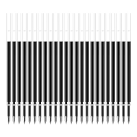 得力S206中性笔替芯0.5mm 黑色 按动子弹头 10支/装