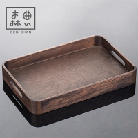 家用托盘胡桃木大号38*25*5