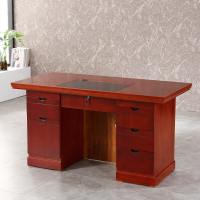 全简全简电脑桌油漆办公桌经理桌贴实木皮老板桌