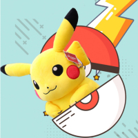 精灵宝可梦毛绒玩具正版皮卡丘公仔清新款抱枕 30cm