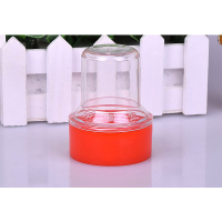 圆形公章盒透明印章盒(颜色随机)