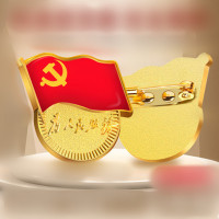 新版胸针强磁铁党员胸章徽章别针款100个 (JT)