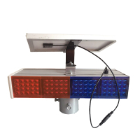 谋福 8676太阳能爆闪灯 道路LED施工灯路障灯 双面警示灯太阳能信号频闪灯/个