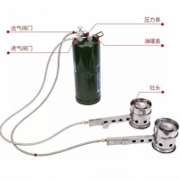 给养单元灶头炊事油罐油管燃烧器炉配件 油罐+2个灶头+油管