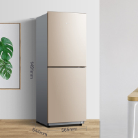 小天鹅 176升 双门小冰箱租房换新节能静音家用冷冻冷藏分类抽屉阳光米 BCD-176L