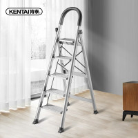 肯泰 银A1 五步人字梯加厚铝合金加宽踏板折叠梯单侧工程梯