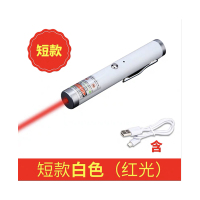 激光笔 镭射灯沙盘射笔售楼USB充电红外线激光手电教练教鞭指示笔 短款