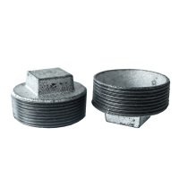 卓炫(ZHUOXUAN) 水暖管件 堵头封头 镀锌丝扣方堵 DN32 10个装