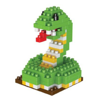 微钻石小颗粒积木小动物微型钻石拼插积木儿童玩具 蟒蛇款