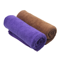 洗车毛巾擦车布擦车毛巾吸水毛巾清洁抹玻璃紫咖 30*70cm加厚1条装-SJ