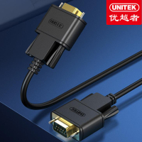 优越者 Y-C702ABK DB9针串口公对公连接线1.5米 3个装 黑色