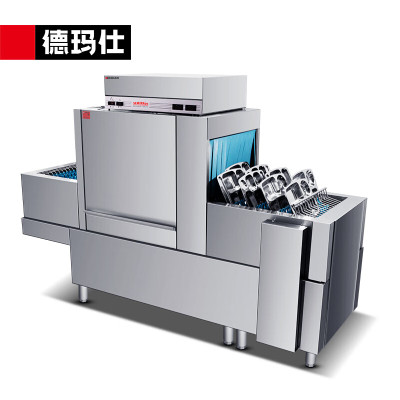 德玛仕(DEMASHI)商用洗碗机 长龙式 全自动化大型酒店食堂餐厅饭店大容量刷碗机厨房设备FT-1AS1单缸单喷