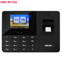 得力3763人脸指纹考勤机(黑色)