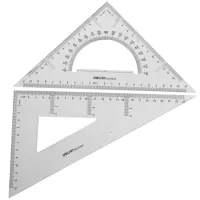 得力(deli)塑料 三角板量角器 6425 25cm