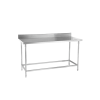 不锈钢有背工作台操作台面厨房专用案板切菜桌子打包家用商用长方形1500*600*800MM