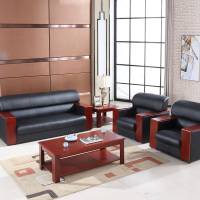 广东至美办公室商务沙发组合（单人位+单人位+三人位+茶几+角几） 耐用西皮沙发 94955-1 单位：套
