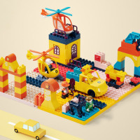 赠品-Babycare拼插积木工程队/消防局