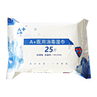 艾加(A+)医用消毒湿巾 25片/包 - 25片*64包装