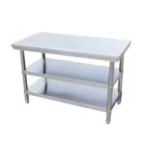 龙力 不锈钢工作台 商用厨房专用 家用切菜桌子 加厚工作台（80*150cm）