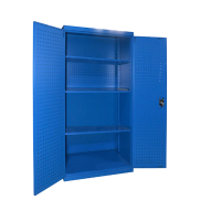 Raxwell 蓝色双开门带挂板板置物柜(三层板) 尺寸(长*宽*高mm):1000*600*1800
