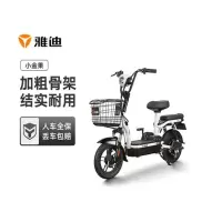 雅迪电动自行车350w电机48V12AH铅酸电池高能版真空轮胎头盔车锁套装