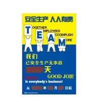 安赛瑞(SAFEWARE)LED安全生产天数纪录牌(安全生产人人有责)60×90cm ZM
