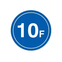安赛瑞(SAFEWARE)楼层指示标识（10F）Φ45cm 塑料板 ZM