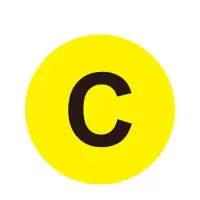 安赛瑞(SAFEWARE)耐磨库位编号地贴(C)Φ20cm 耐磨PC材料 ZM