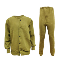 安赛瑞(SAFEWARE)绒衣绒裤套装 50%聚酯纤维+50%腈纶 军绿色(160/165) ZM