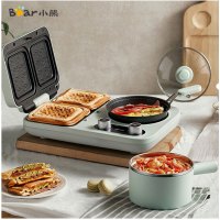 小熊(Bear)烤面包机多士炉三明治机电饼铛电热锅电火锅电蒸锅多功能早餐机 DSL/-A13F1