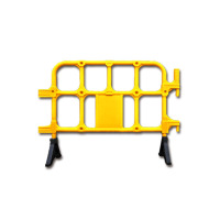 安赛瑞(SAFEWARE)组合式塑料铁马护栏(黄)1×1.4m PVC塑料材质 ZM