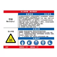安赛瑞(SAFEWARE)职业病危害告知卡(甲醇)60×45cm 塑料板 ZM
