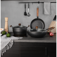 德博莱 博洛尼麦饭石锅具四件套LD-111(单位:套)