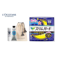 欧舒丹滋润两件套+花王夜用卫生巾35cm 13片装 护手霜香型随机