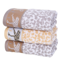 洁丽雅 纯棉吸水豹纹加厚毛巾 8108 LN